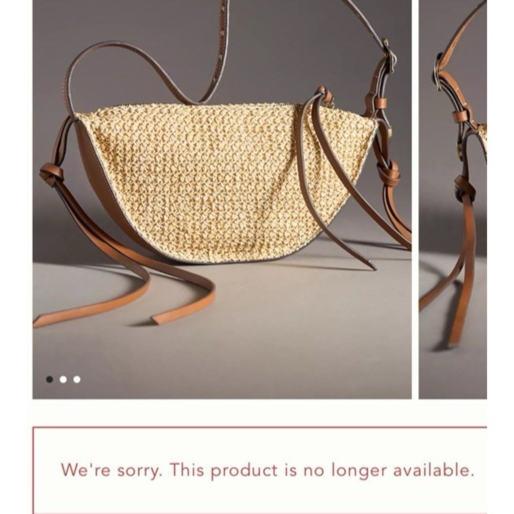 Anthropologie Dolce Vita Monaco Raffia Shoulder Bag Natural Straw Tan Purse NWT
